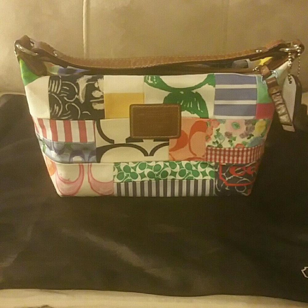 Coach Hampton Patchwork baguette